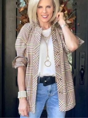 CAbi Style 4298 Yorkshire Button Front Shacket Shirt